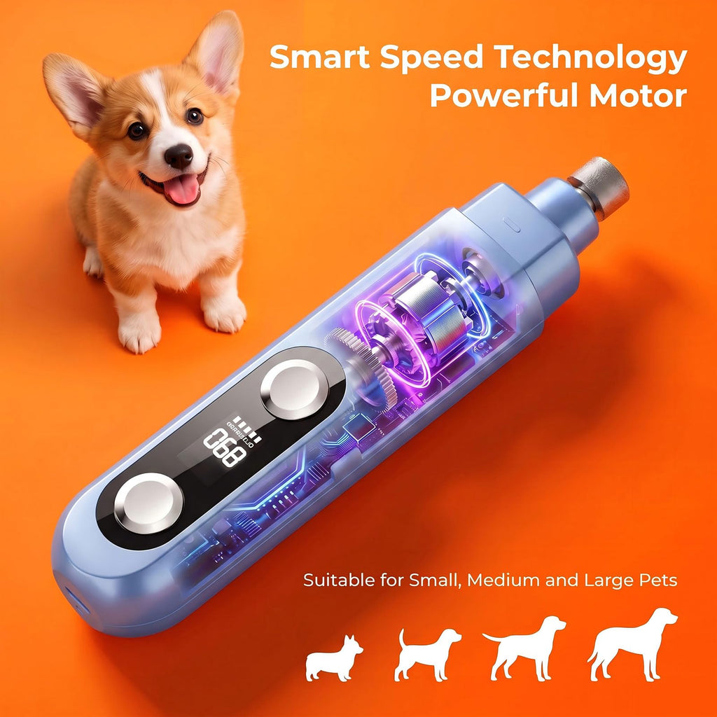 5-Speed Ultra Quiet Dog Nail Grinder with LED Light K566061