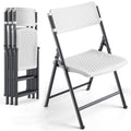 White 4-Pack Folding Chairs with Steel Frame E746