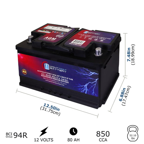 12V 80AH 850 CCA Replacement Battery N568965