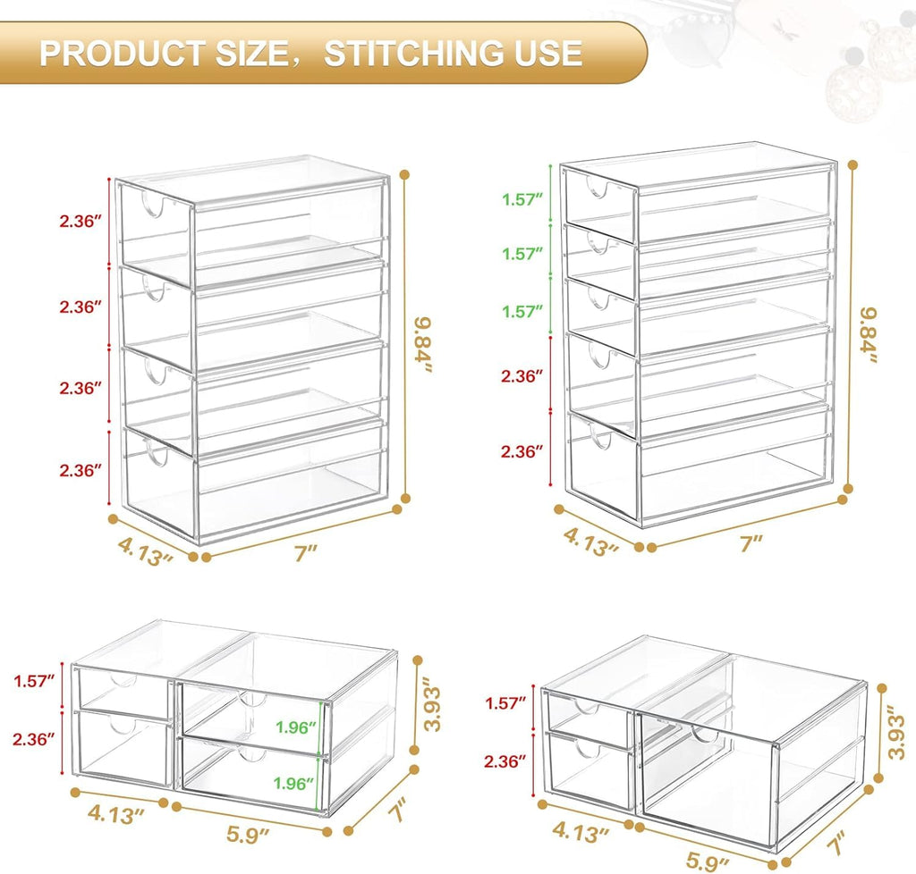 Acrylic 16-Drawer Storage & Makeup Organizer S72927