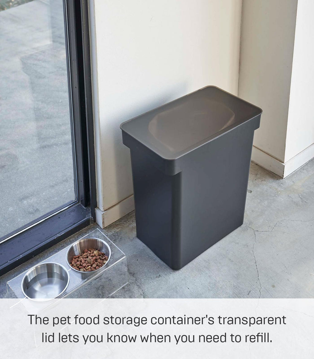 Airtight Pet Food Storage Container with Transparent Lid and Handle H583