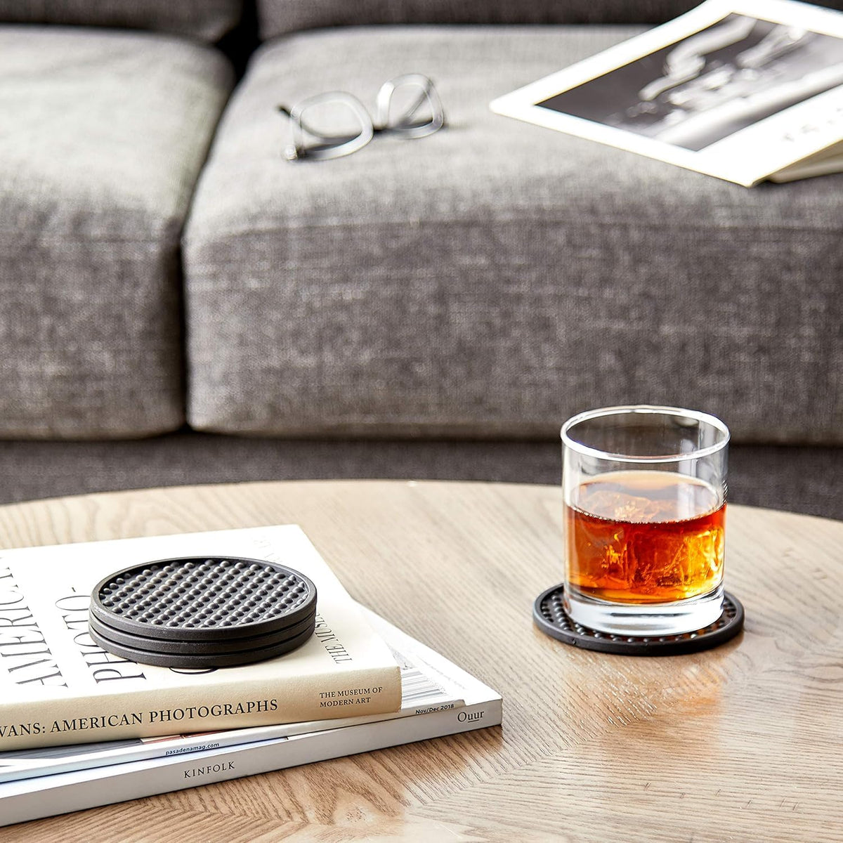 Black Set of 4 Coaster L1083