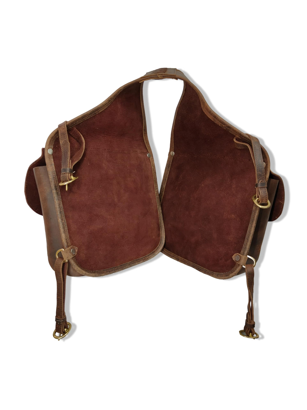 Leather Pommel Saddle Bags with Strap H82877