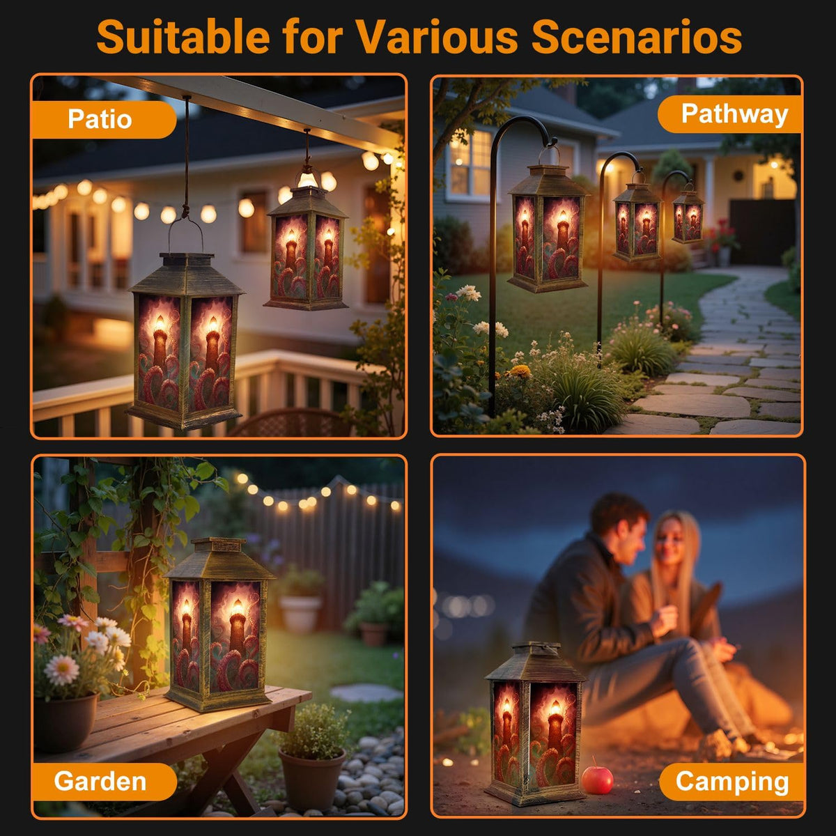 Solar Outdoor Hanging Lantern G3818