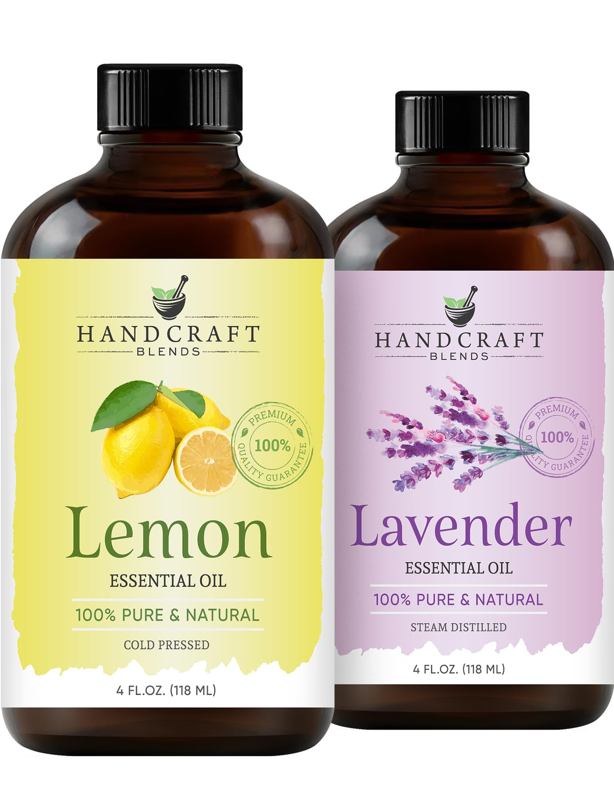 Lavender and Lemon Essential Oils 2 x 4 Fl Oz X277