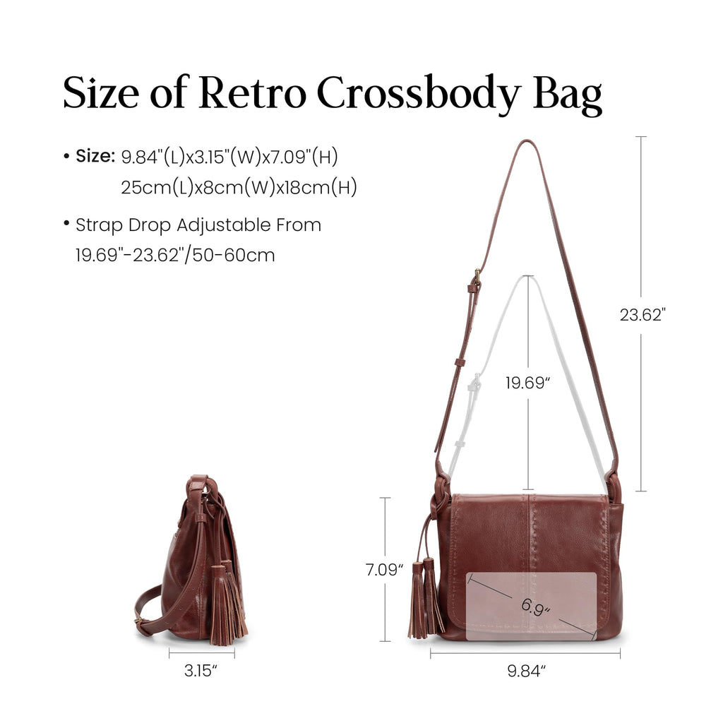 Vintage Leather Crossbody Bag with Multi-Pockets RFID B242463