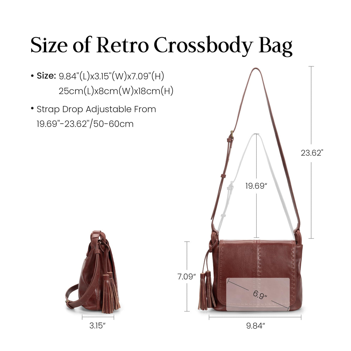 Vintage Leather Crossbody Bag with Multi-Pockets RFID B242463
