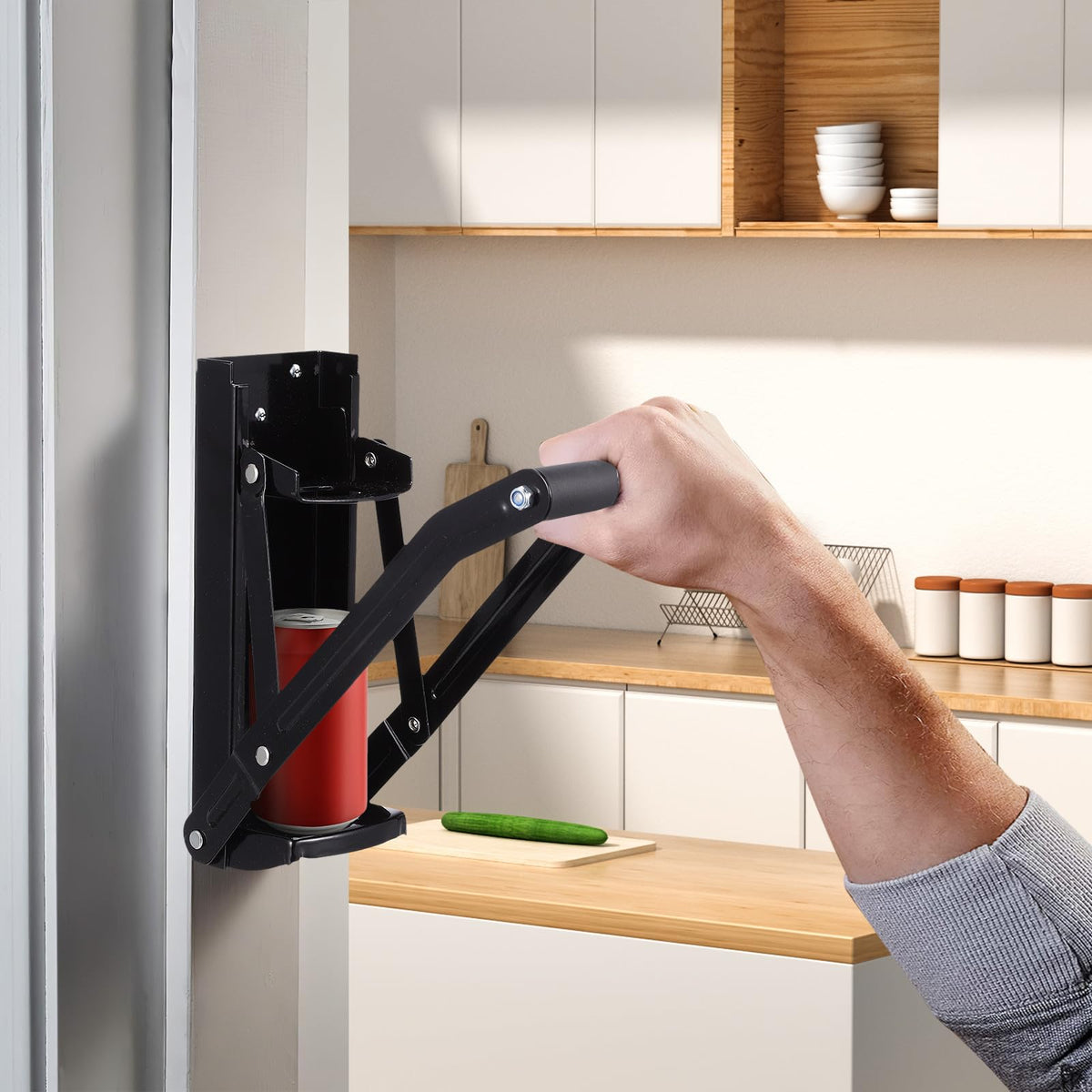 Wall Mounted Can Crusher with Folding Handle K4379