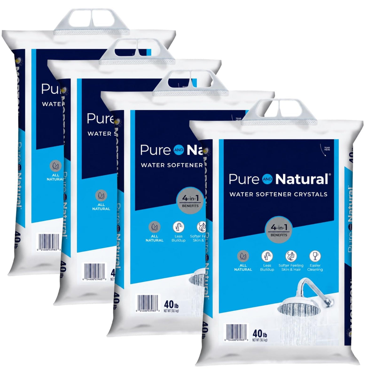 Water Softener Salt Crystals 40 lb 4 Pack K14962