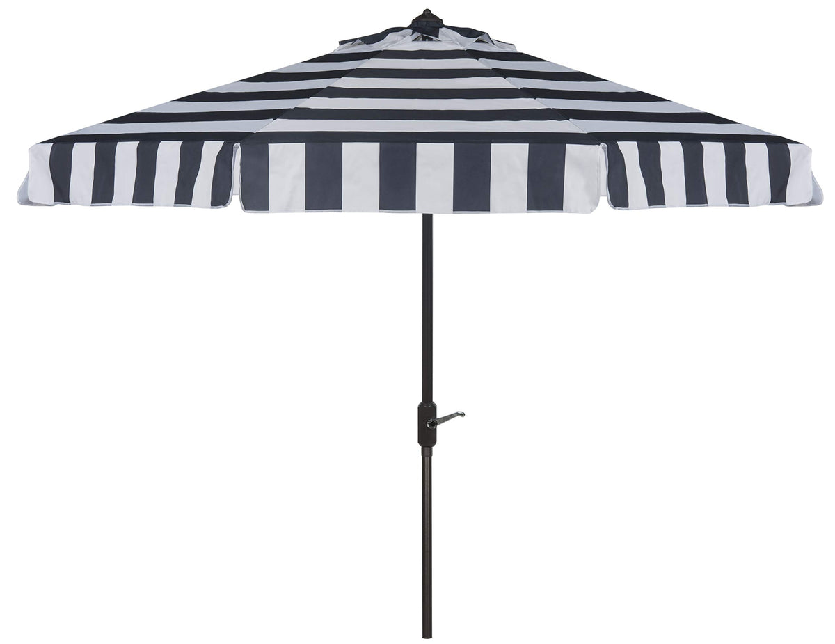 9 ft Navy White Patio Umbrella I400