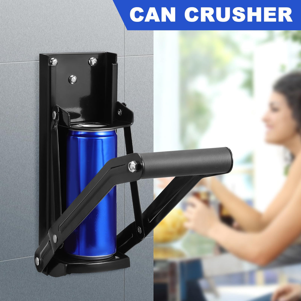 Wall Mounted Can Crusher with Folding Handle K4379