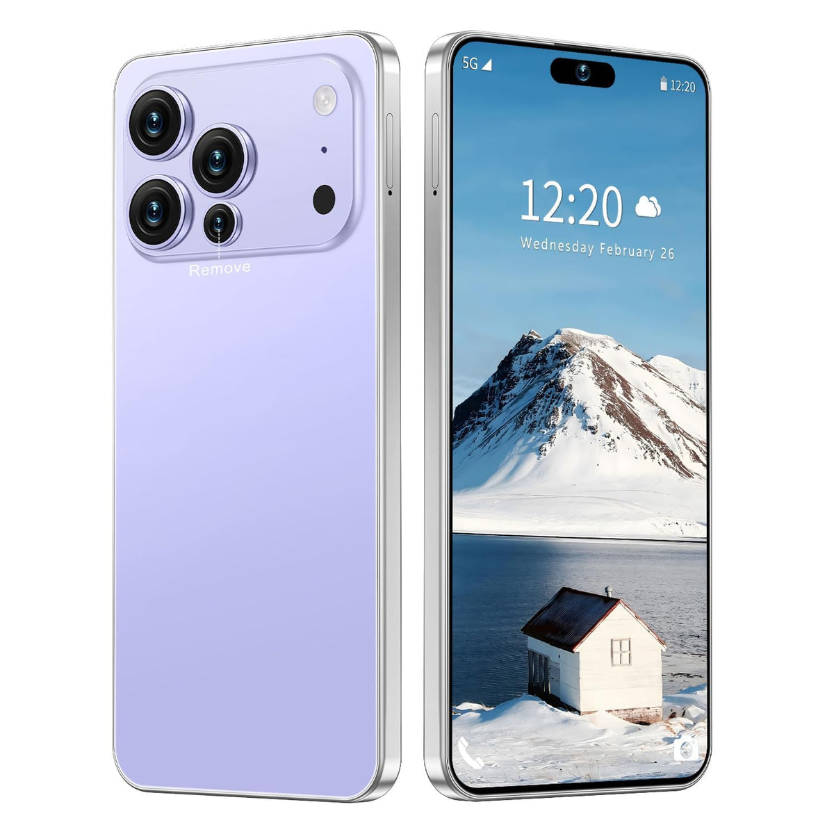 Unlocked Cell Phone 16GB+512GB Smartphone 6.99" HD Screen Android 15 5G 7000mAh (Purple) L274