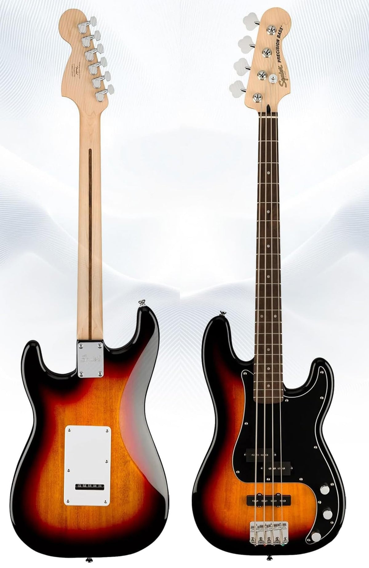 3-Color Sunburst Precision Bass with Amplifier, Cable, Gig Bag, Tuner, Strap U8720