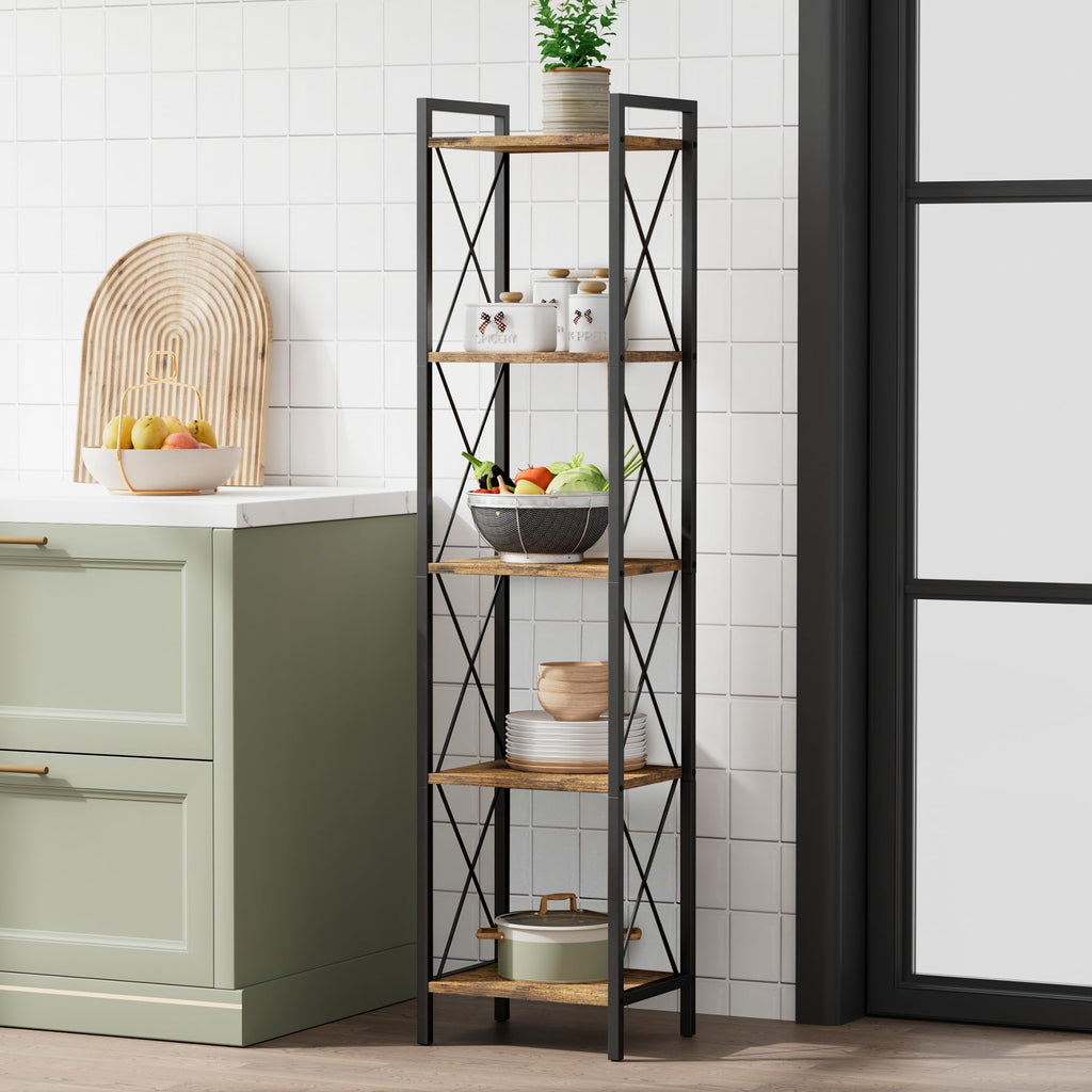 5 Tier Metal Bookshelf J987