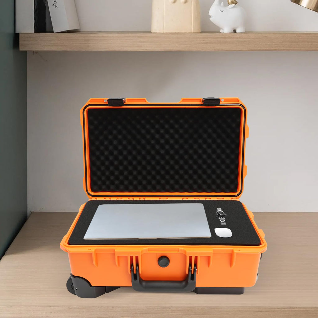 22" Rolling Waterproof Hard Case with Foam (Orange) A687