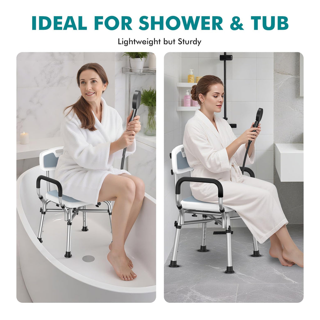 Shower Chair with Removable Arms and Back Z53216