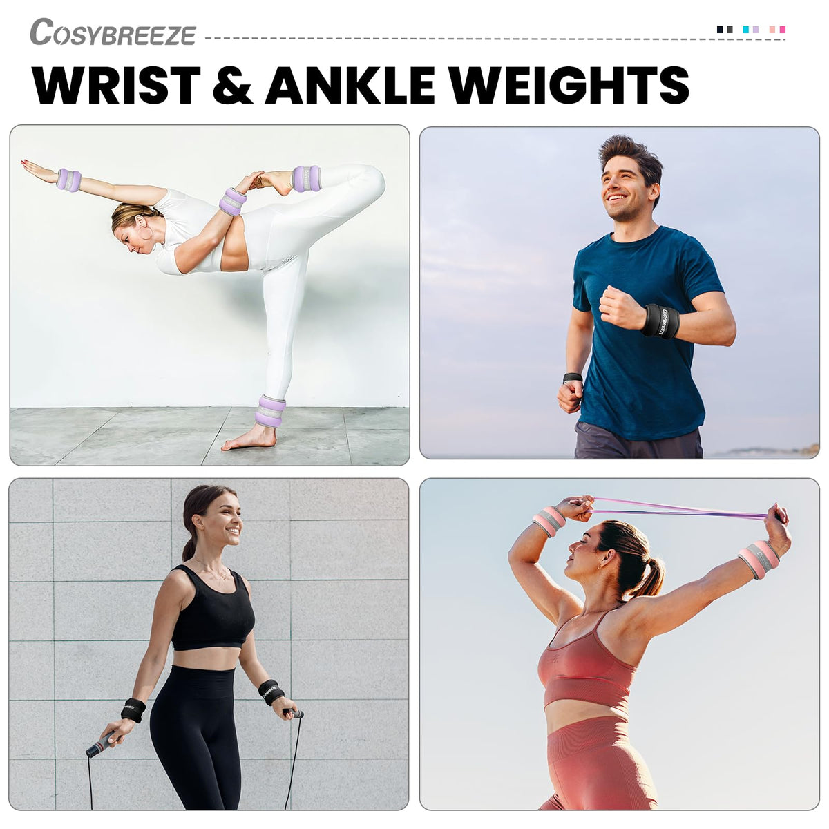 Ankle Weights 1 Pair Wrist Leg Arm Weights G76834