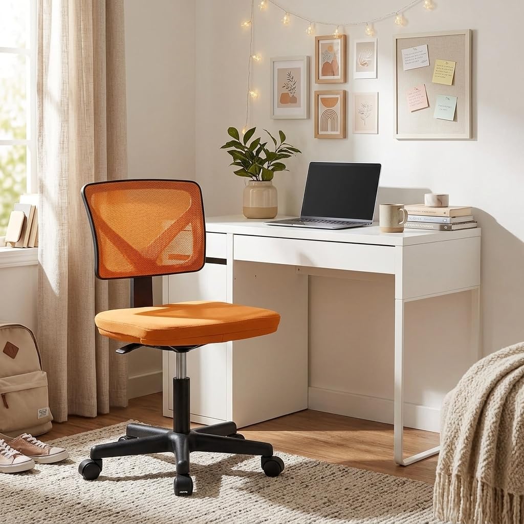 Armless Ergonomic Mesh Office Chair with Adjustable Height R16906