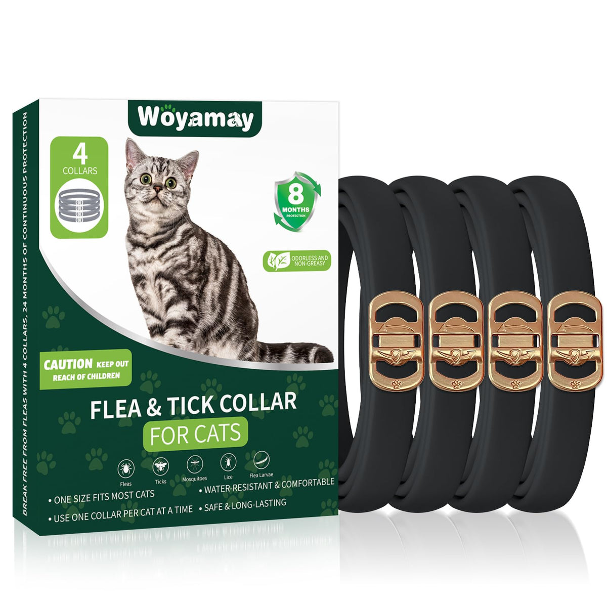 4 Pack Flea Collar for Cats X94590