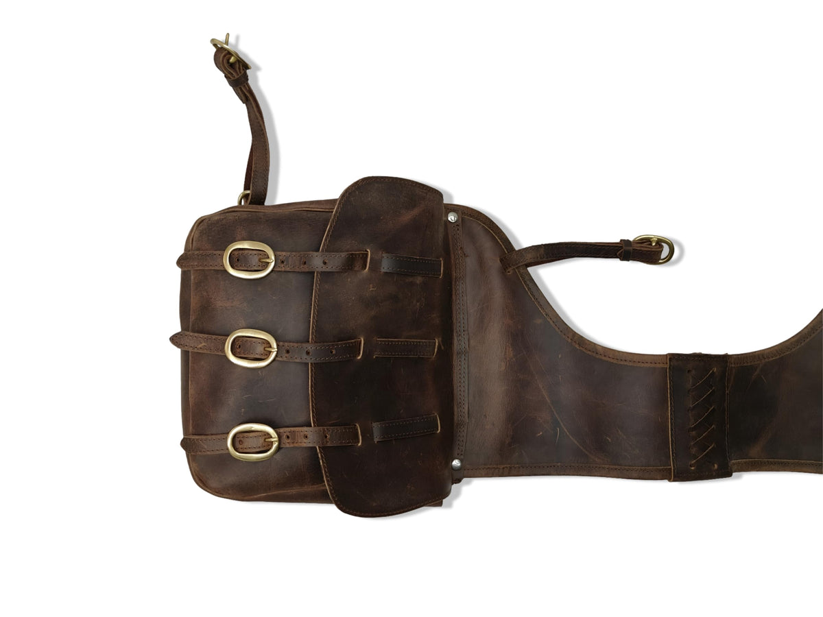 Leather Pommel Saddle Bags with Strap H82877