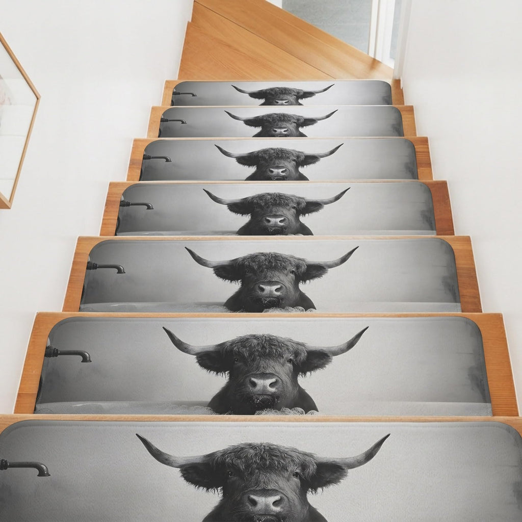 Grey Non Slip Carpet Stair Treads Set of 15 L348