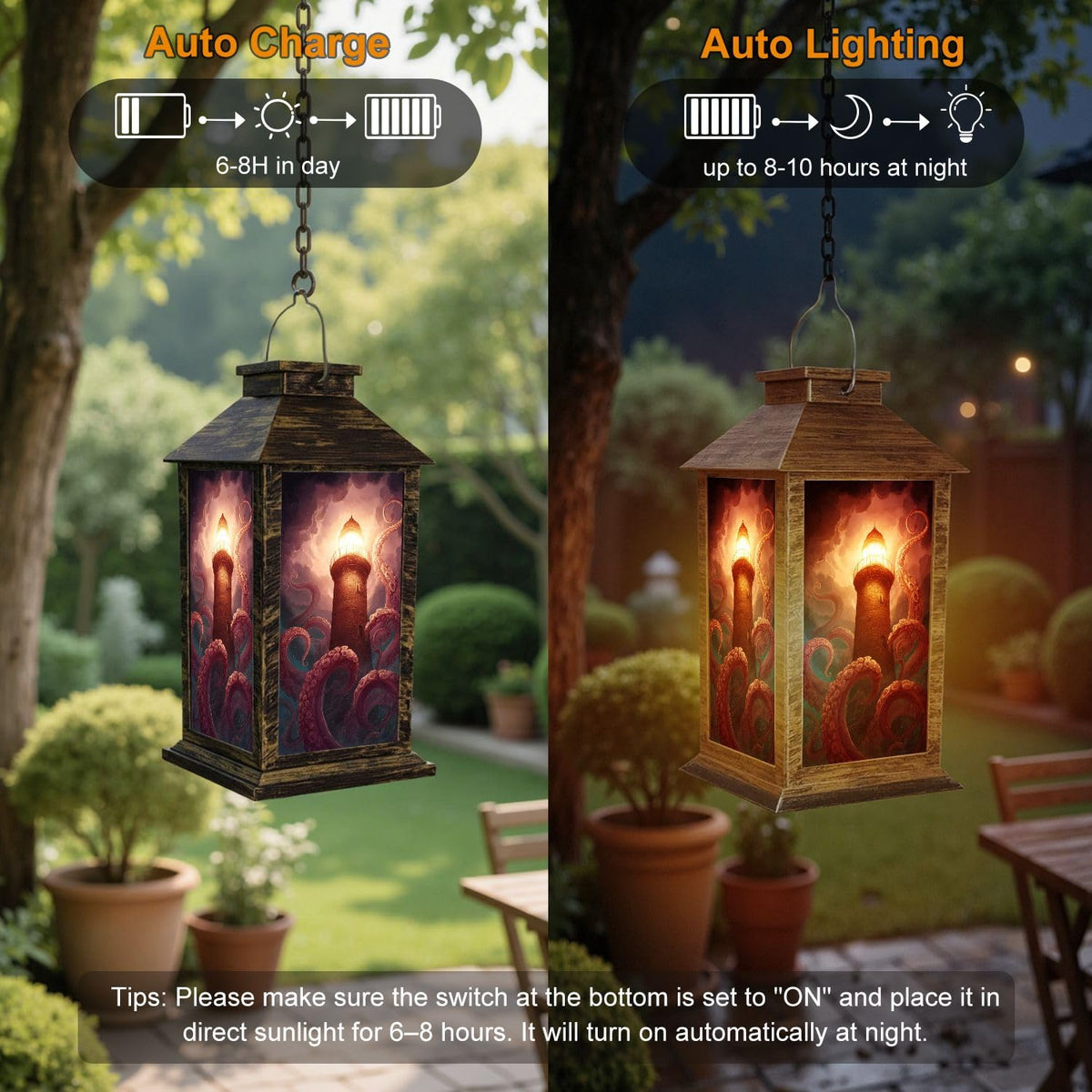 Solar Outdoor Hanging Lantern G3818
