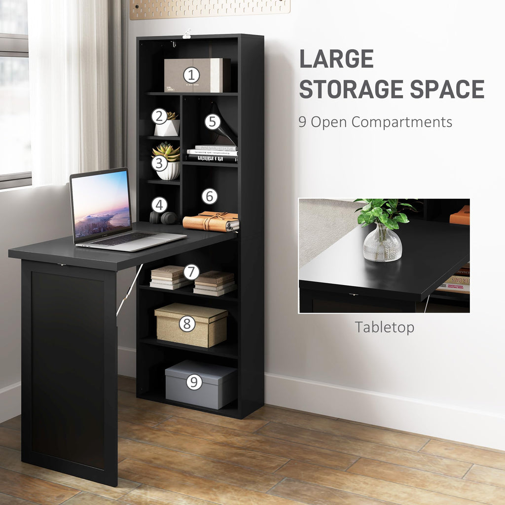Black Foldable Convertible Computer Desk N396200