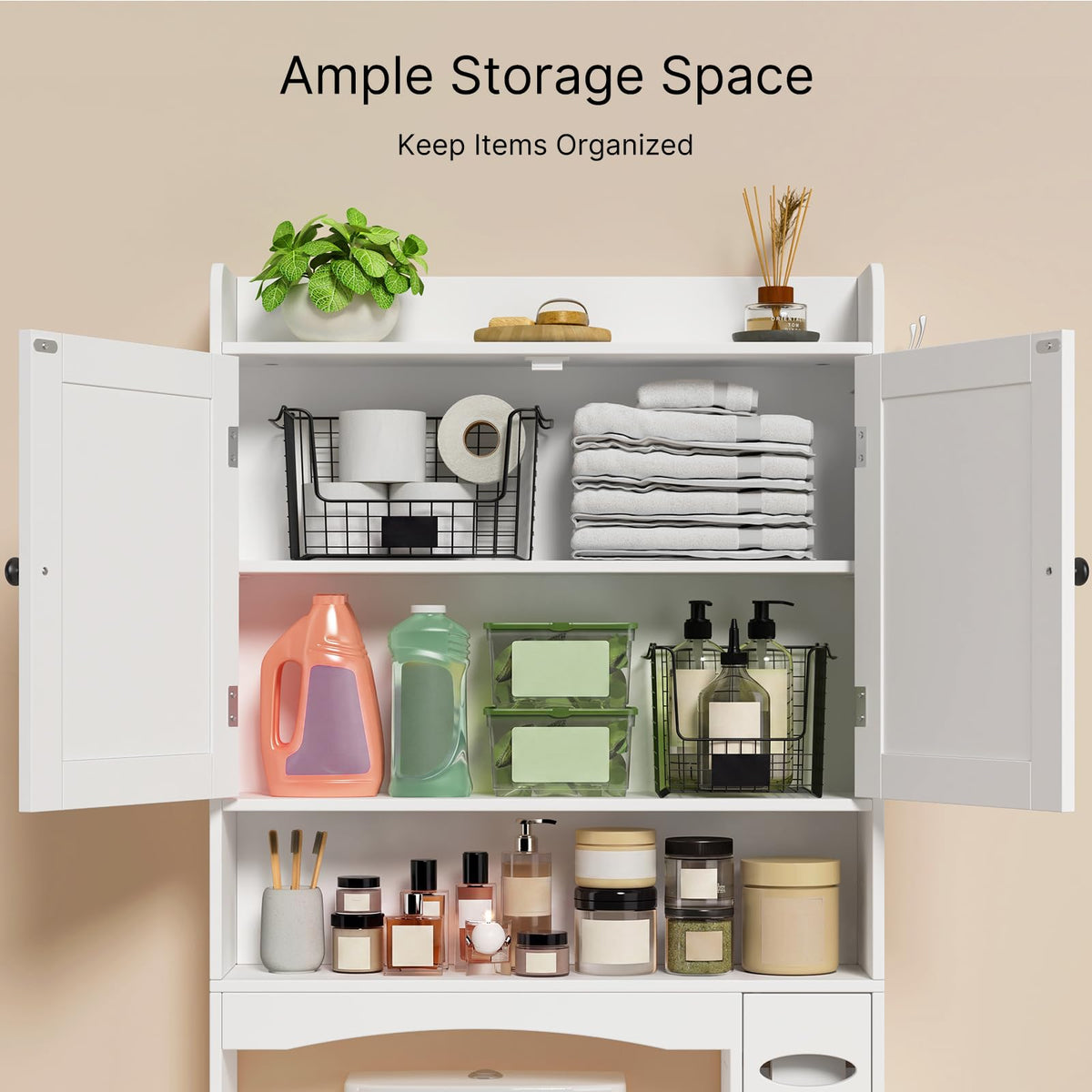 White Over The Toilet Storage Cabinet A614992