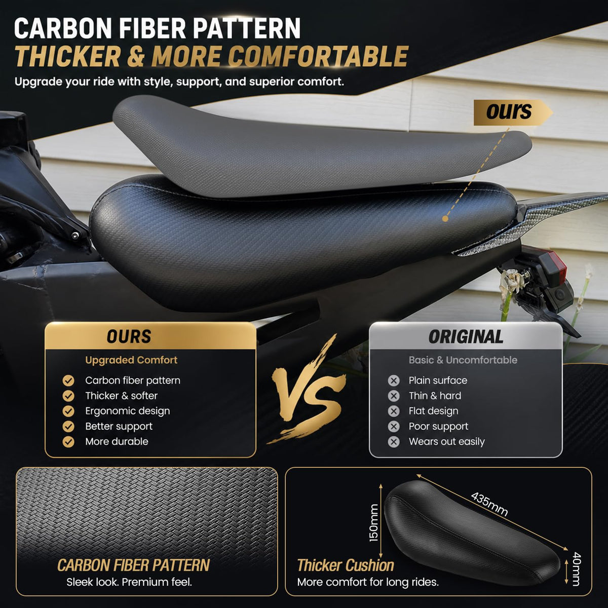 Electric Dirt Bike Seat Cushion C6727