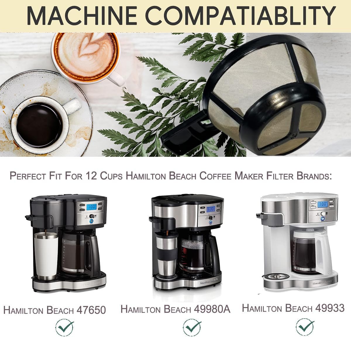 Reusable Coffee Basket Filter 2PCS W255
