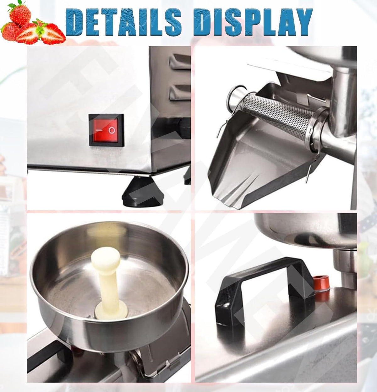 450w Stainless Steel Electric Tomato Strainer U65204