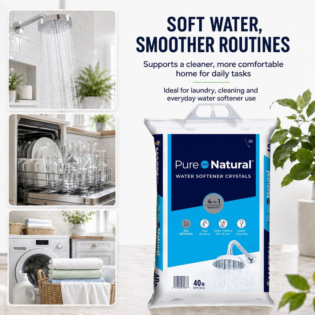 Water Softener Salt Crystals 40 lb 4 Pack K14962