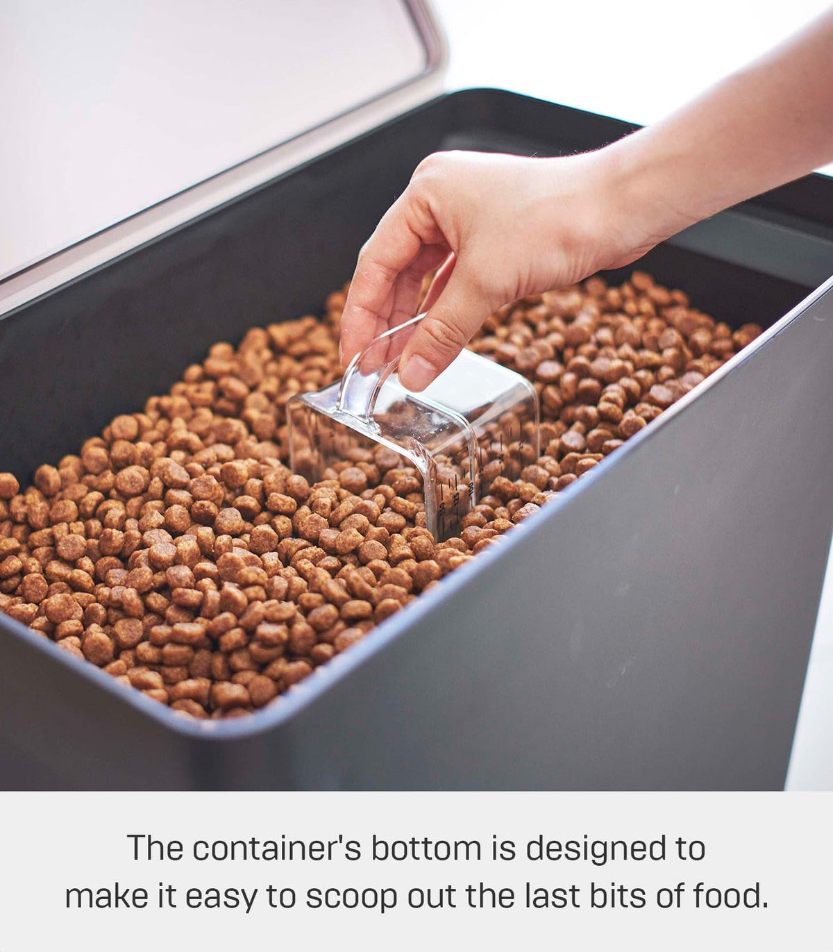 Airtight Pet Food Storage Container with Transparent Lid and Handle H583