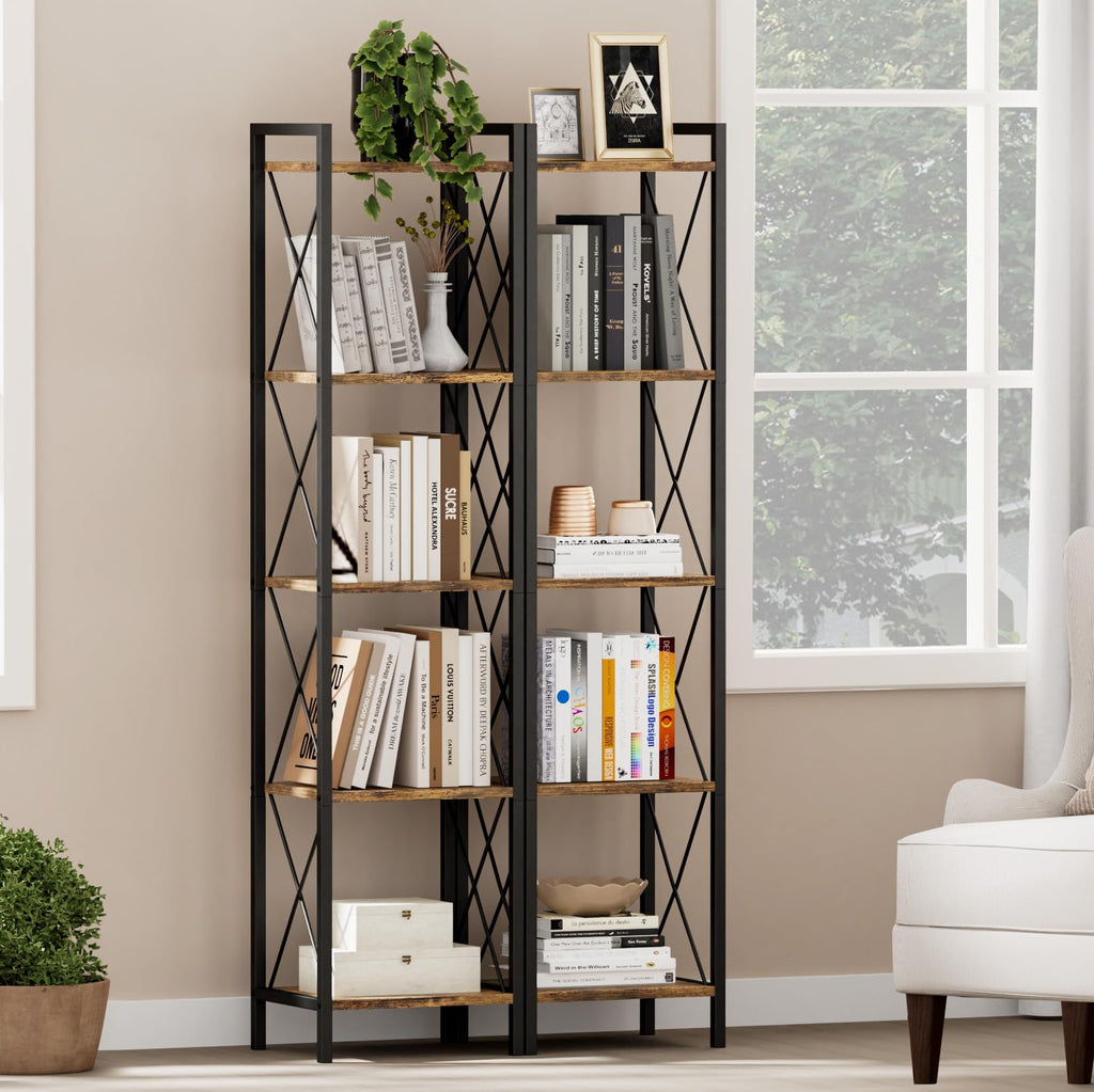 5 Tier Metal Bookshelf J987