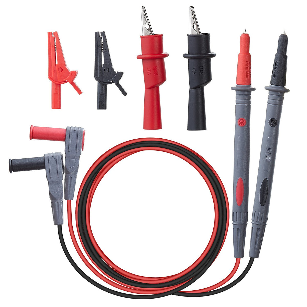Silicone Multimeter Test Leads with Alligator Clips E269852