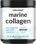 Marine Collagen Powder, 500g Hydrolyzed Type I & III Peptides, Unflavored J395