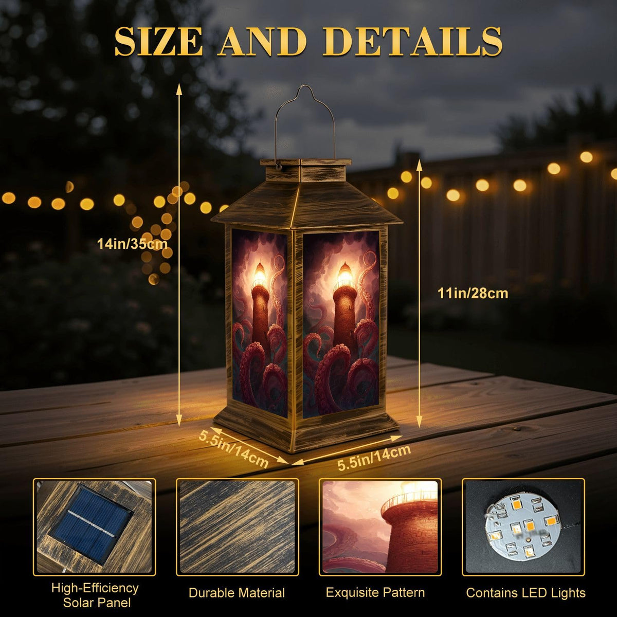Solar Outdoor Hanging Lantern G3818