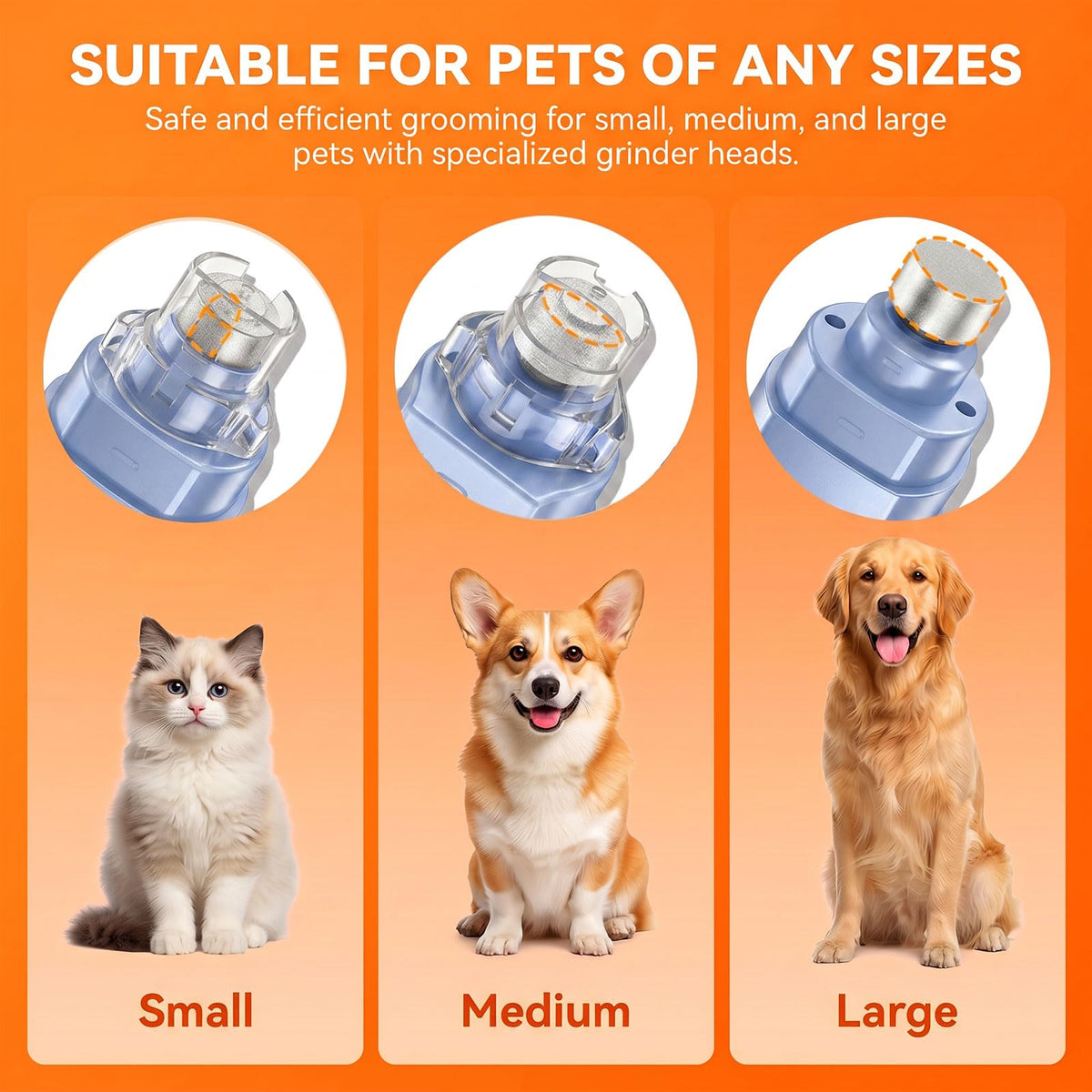 5-Speed Ultra Quiet Dog Nail Grinder with LED Light K566061
