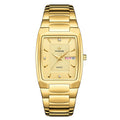 Square Stainless Steel Analog Quartz Watch with Date E233734