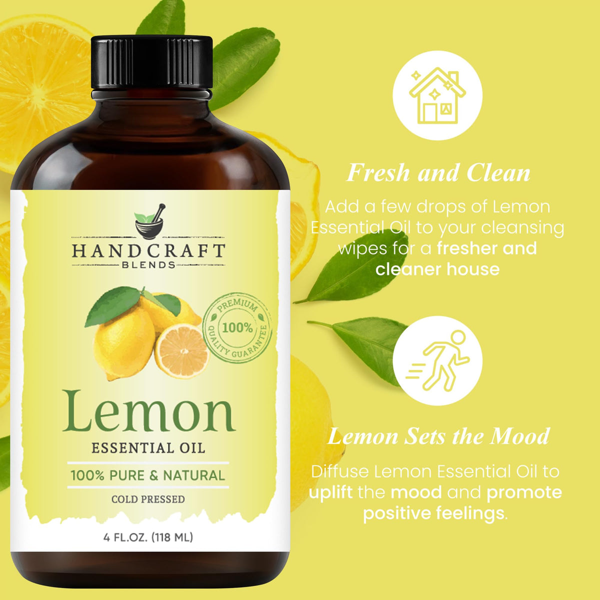 Lavender and Lemon Essential Oils 2 x 4 Fl Oz X277