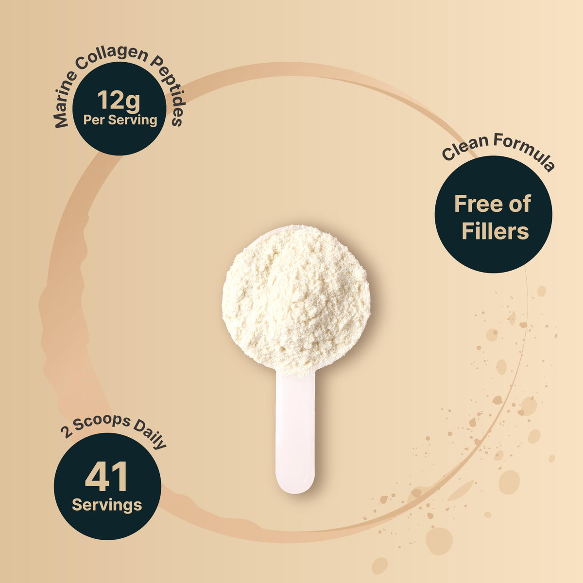 Marine Collagen Powder, 500g Hydrolyzed Type I & III Peptides, Unflavored J395