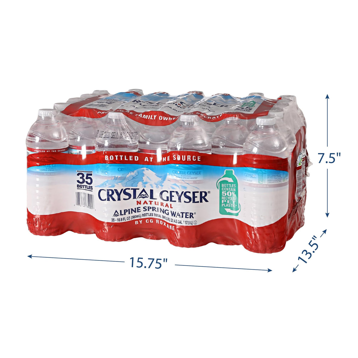 16.9 Fl Oz Pack of 35 Bottled Spring Water X761097