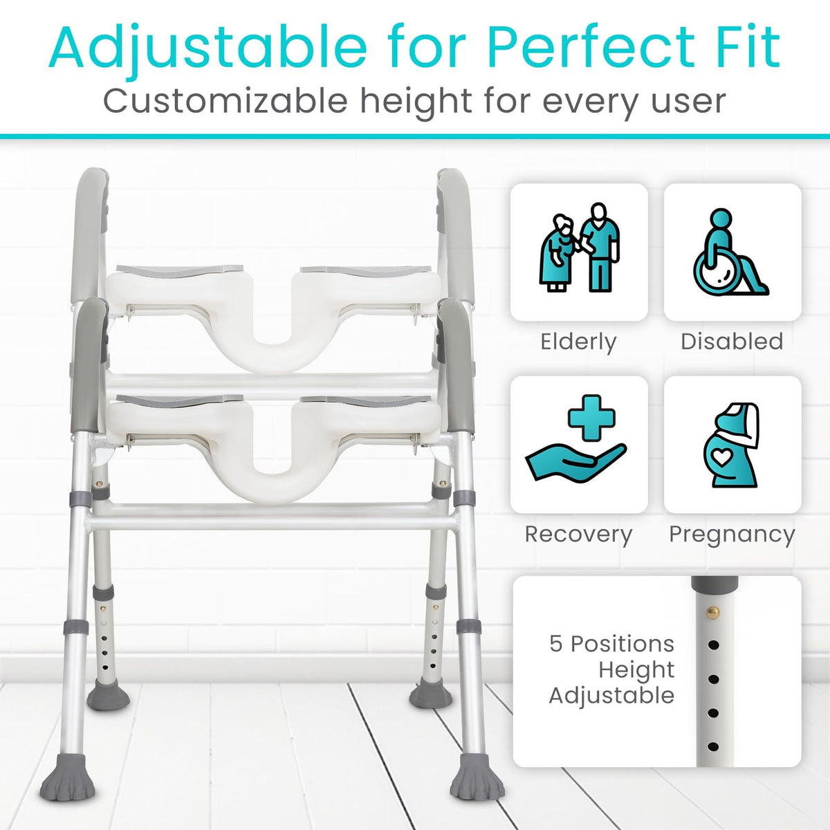 U-Shaped Shower Chair with Arms R76689