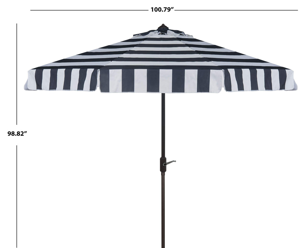 9 ft Navy White Patio Umbrella I400