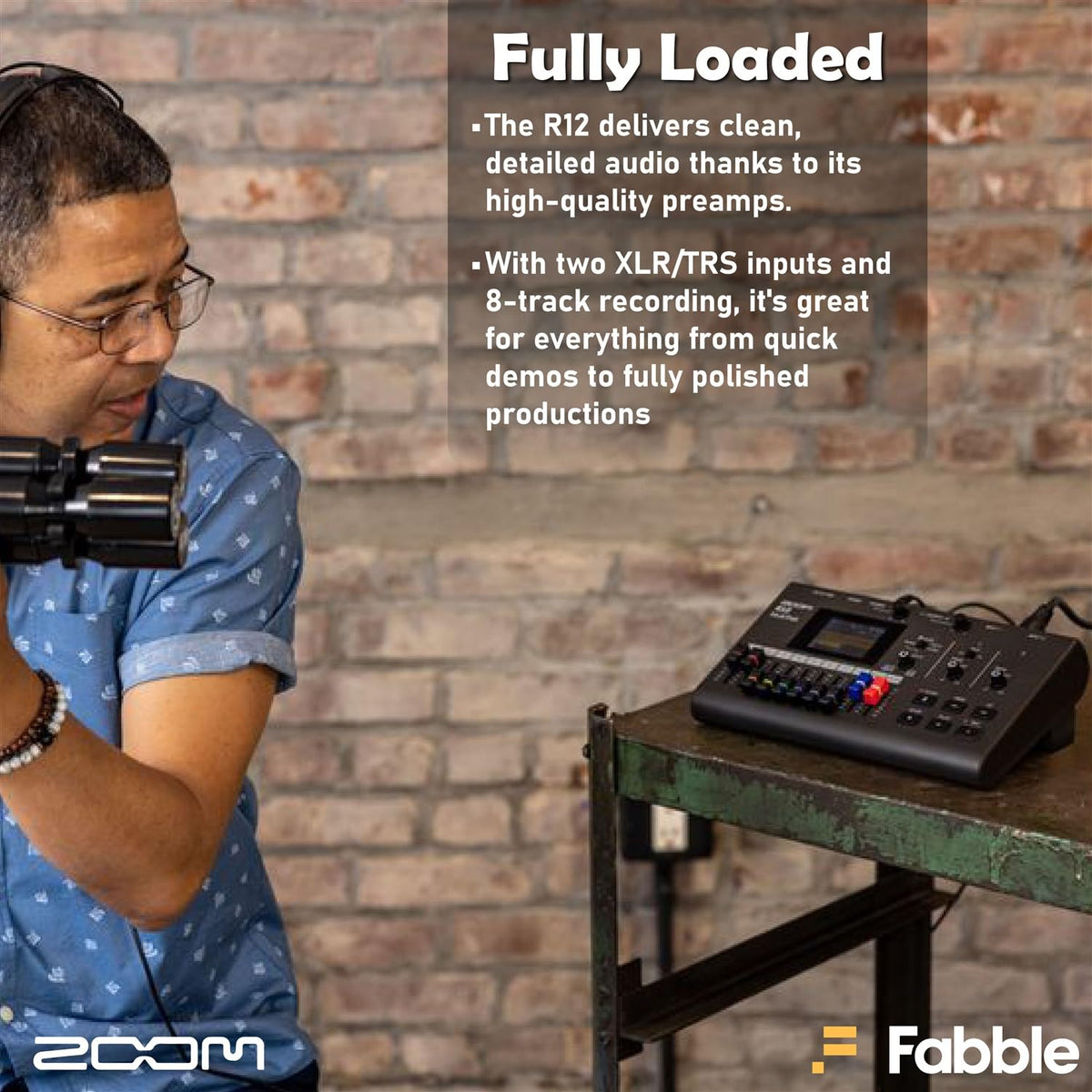 Portable Recorder Bundle with Podcast Mic Pack, Headphones, Mic Stand, XLR Cable, Foam Windscreen, Batteries and 32GB microSD Card B840