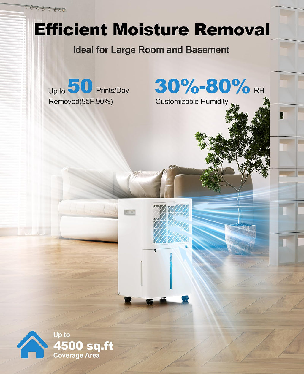 50 Pint Dehumidifier with Continuous Drain R251