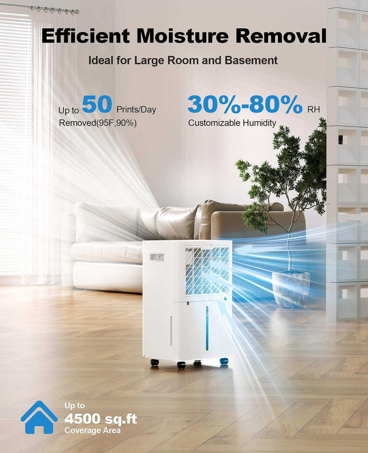50 Pint Dehumidifier with Continuous Drain R251