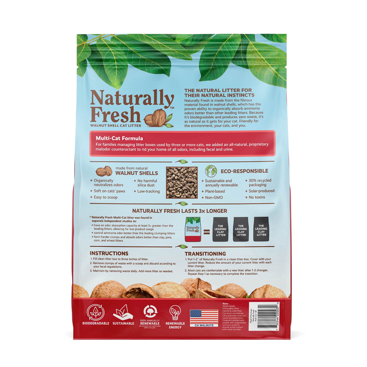 Unscented Walnut Shell Cat Litter 40 Lbs F649466
