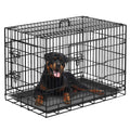 48" Foldable Metal Dog Cage with Removable Tray J8871