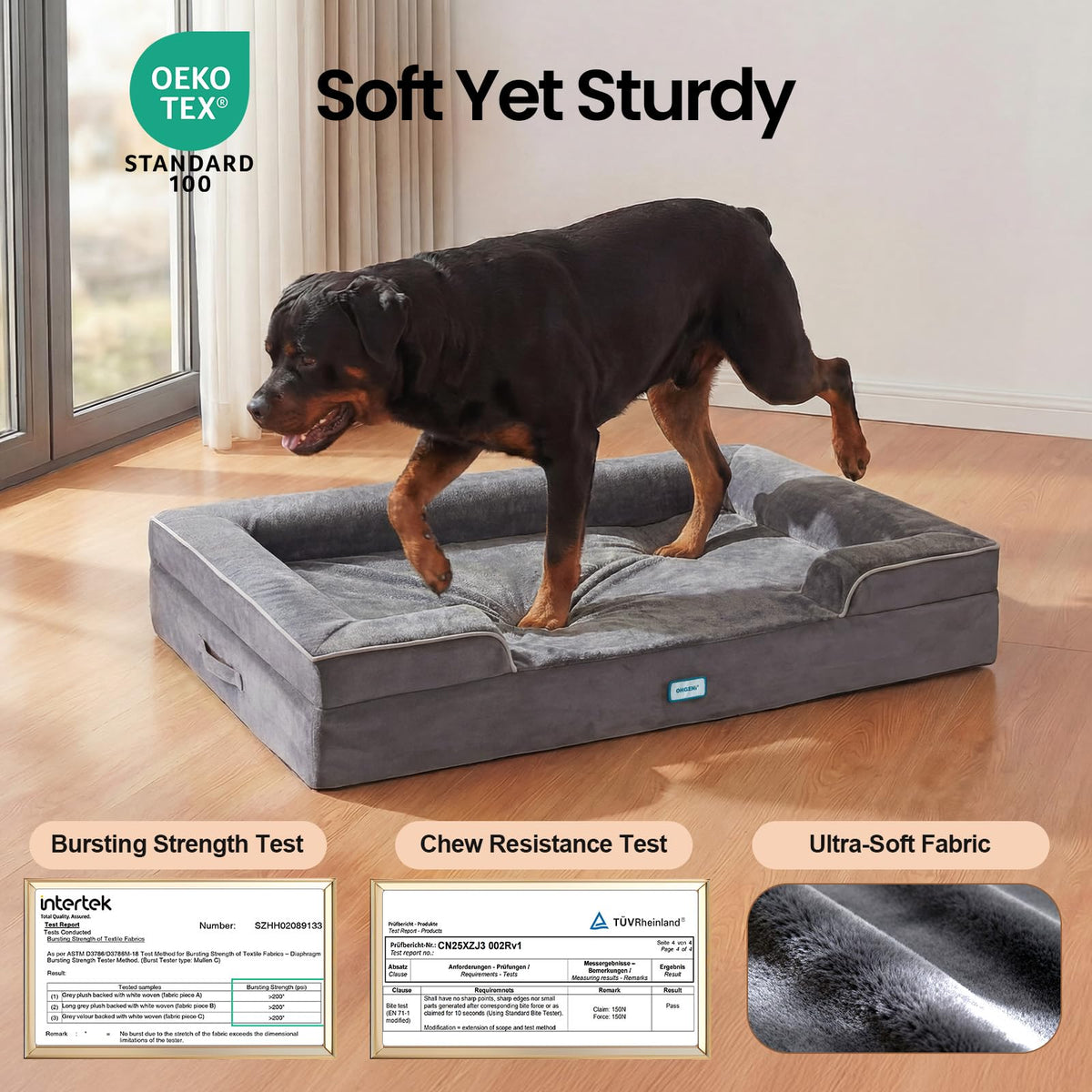 Extra Large Memory Foam Dog Bed T63495